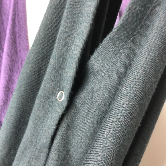 Karma Black/Purple Infinity Knit Wrap Cardigan Size M - Picture 10 of 15